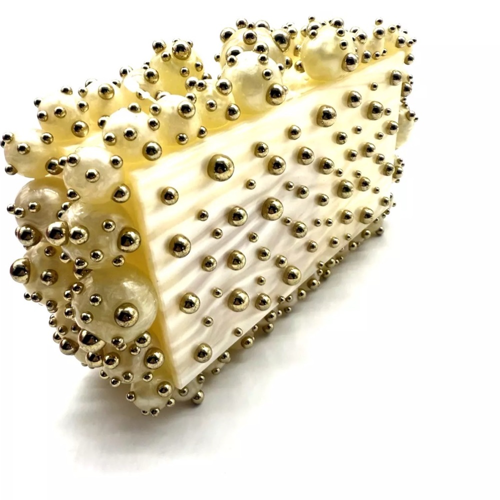 Cult Gaia Eos Pearly Beaded Clutch Bag - Picture 2 of 7